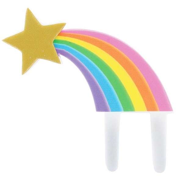 Tortendeko Regenbogen mit Stern 11 x 12 cm