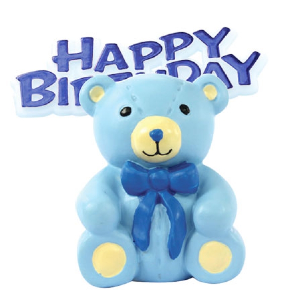 Tortenfiguren Teddybaer Blau