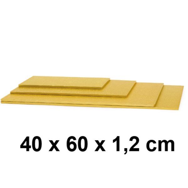 Cake Board, Gold, Rechteckig, 40 x 60 cm