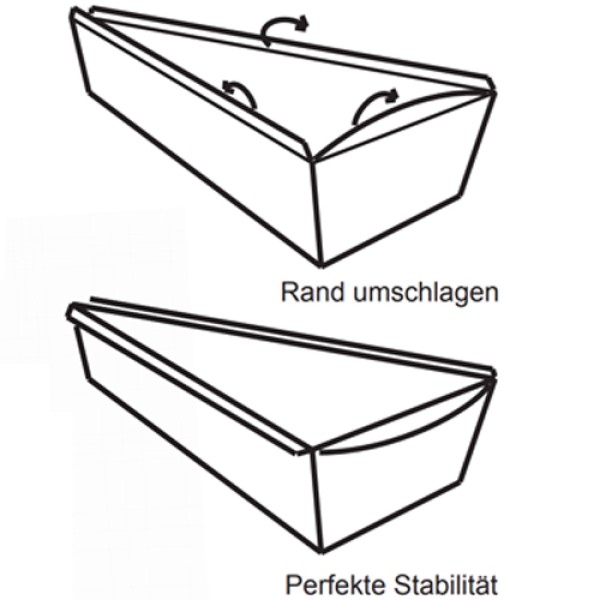 Papier-Backformen "Tortenstück", Grün mit Erdbeeren