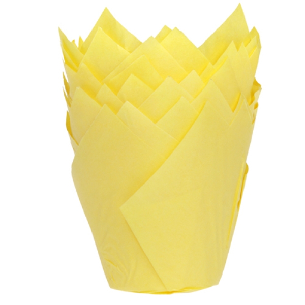 HoM Tulpen-Muffinförmchen Gelb, 36 Stück