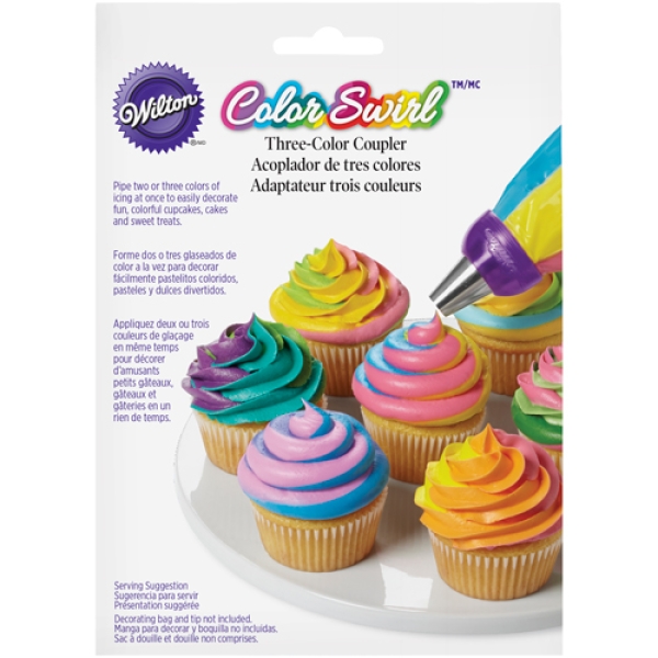 Wilton Color Swirl 3 Farben Frosting Adapter Coupler, L