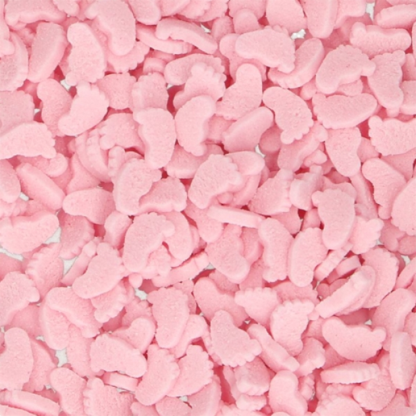 Cupcakes Deko 'Babyfüße' rosa 55 g, FunCakes