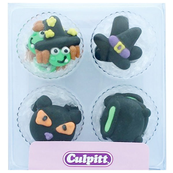 Culpitt Cupcakes Deko "Halloween Hexe", 10 Stk. 2,5 cm
