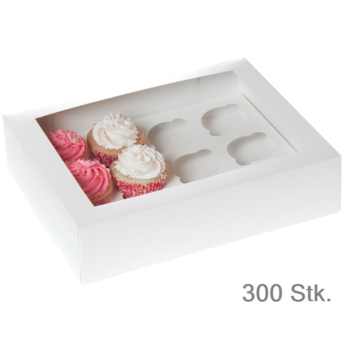 fehlende Einsätze Ausverkauf Weiß Candy Streifen Cupcake Boxen 4 6 12 Loch!