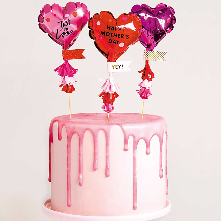 3 Stück Kein Helium Ballon Torte Folienballon Kinder Geburtstag Geschenk Kuchen 