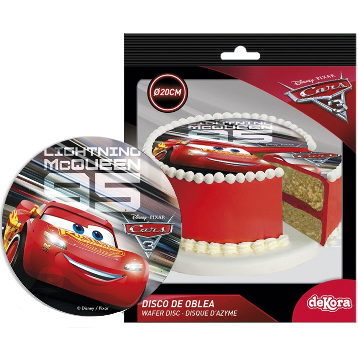 Lightning McQueen Cars 3 Tortenaufleger Geburtstag Party Tortenbild Oblate eins