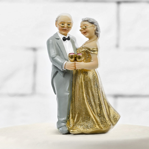 Details about   Brautpaar zur Goldenen Hochzeit Goldhochzeit Figur Cake Topper Tortenfigur