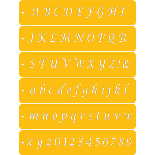 Schrifthöhe 15 cm Kunststoff Schablonen-Set Buchstaben und Zahlen 60-teilig 