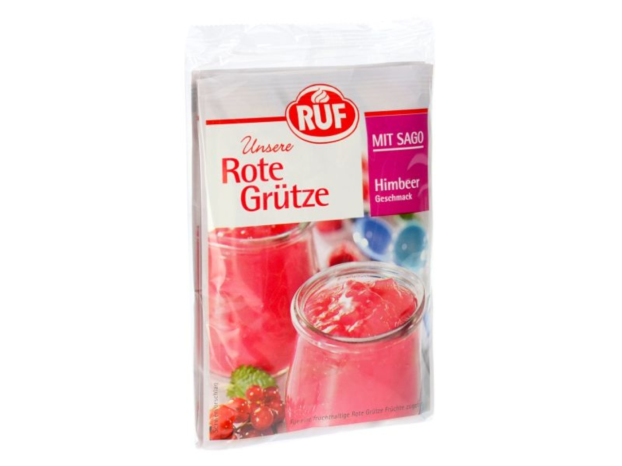 RUF Rote Grütze Himbeer mit Sago 3er Pack 3x43g