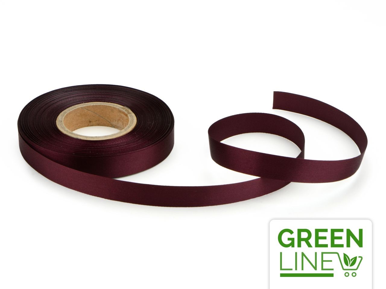 Satinband rubinrot 14mm, 30 Meter GREENLINE