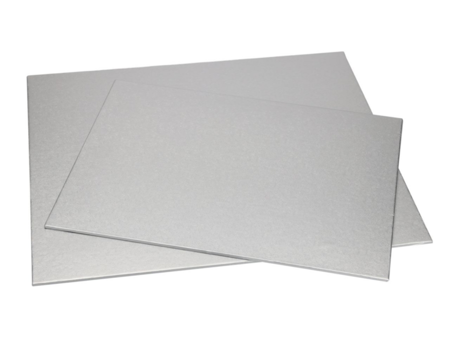 Cakeboard rechteck 46x40cm silber 4mm