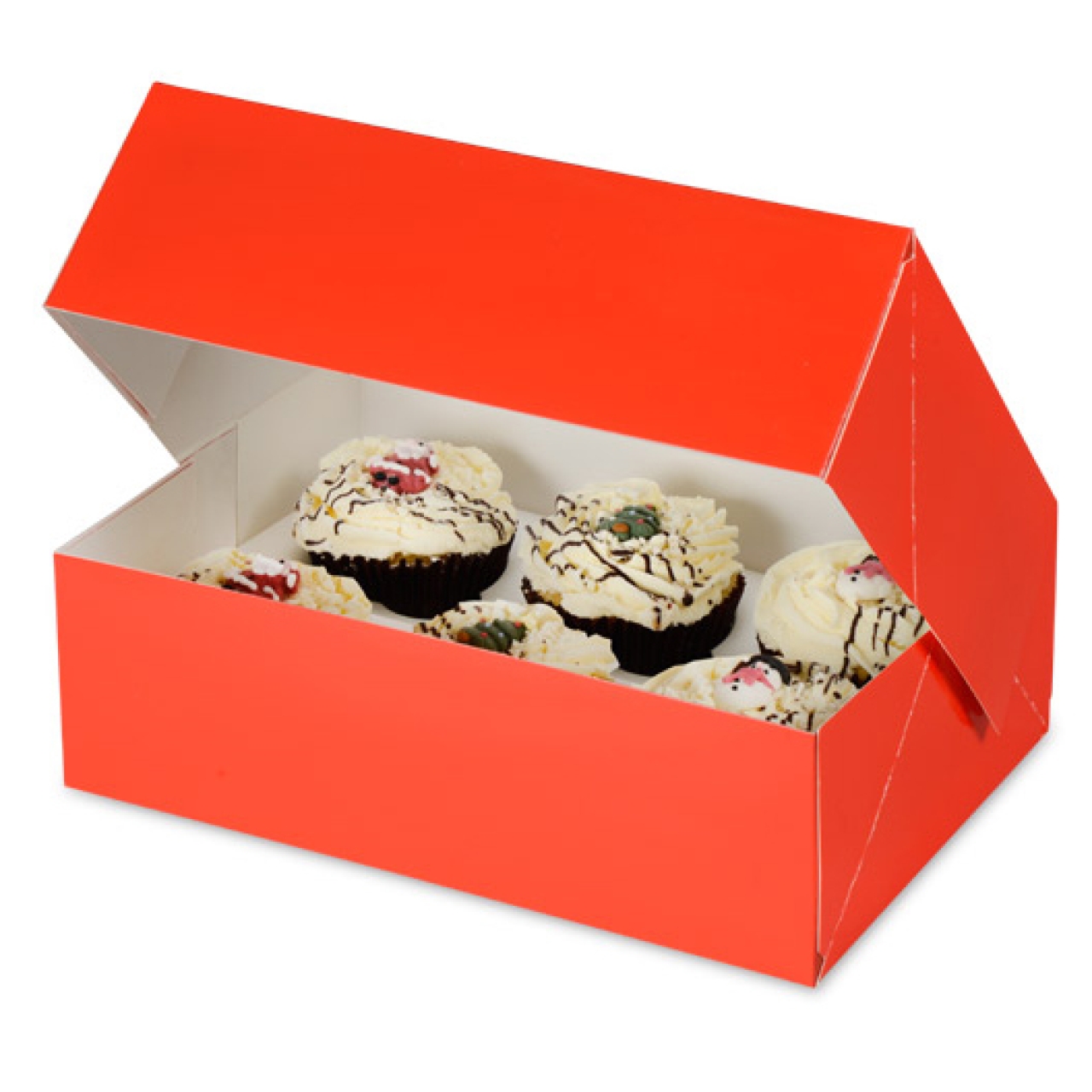 Cupcake Box Rot für 6 cupcakes