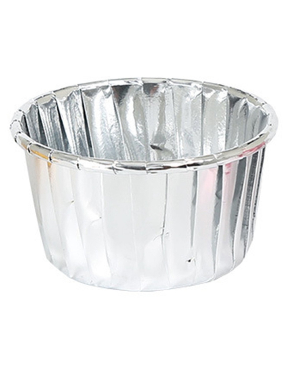 Crinkle Cups Muffinförmchen, stabil, Silber, 5 cm, 50 Stk.