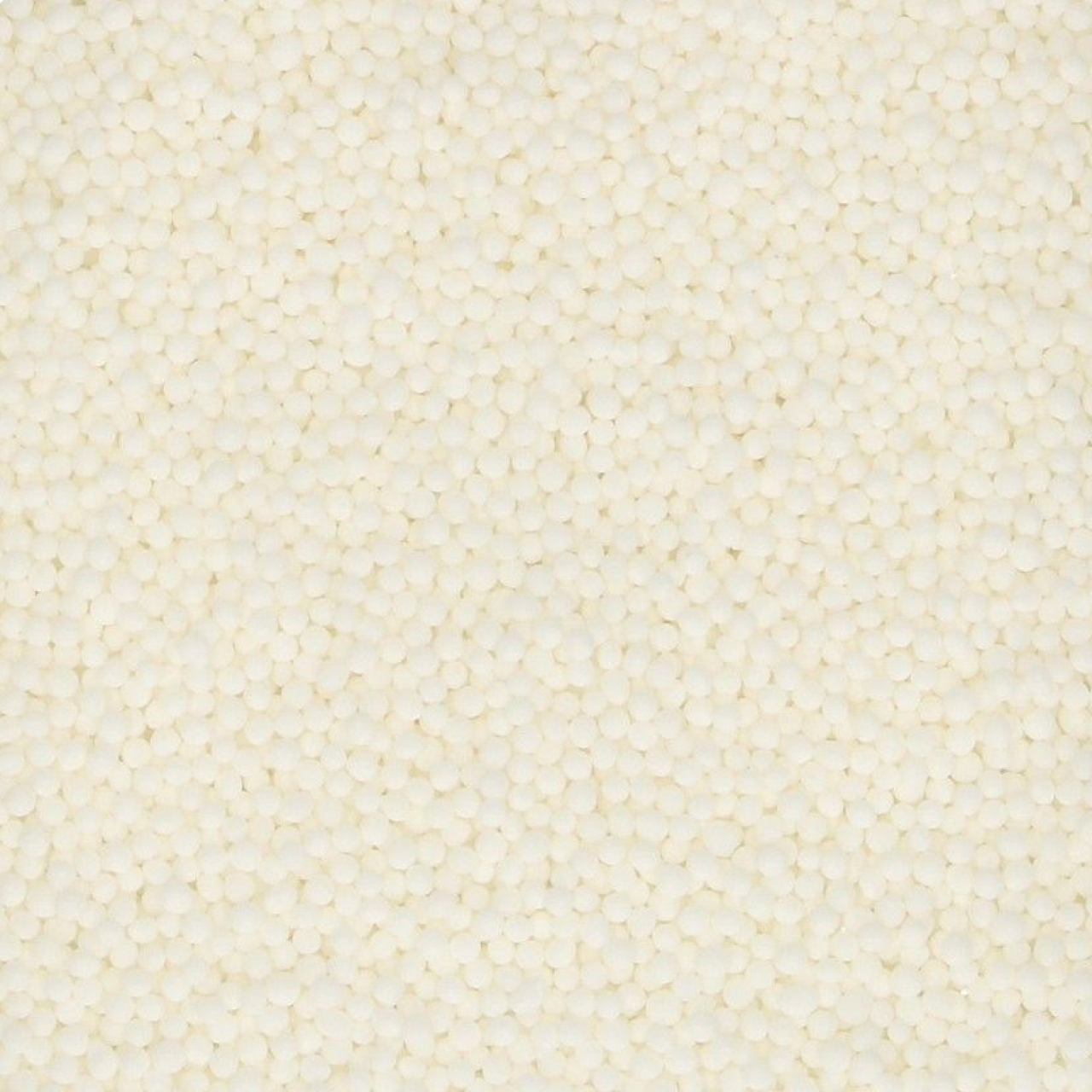 Zuckerperlen "White Nonpareilles", Weiß, 1,5 mm, 80 g, FunCakes