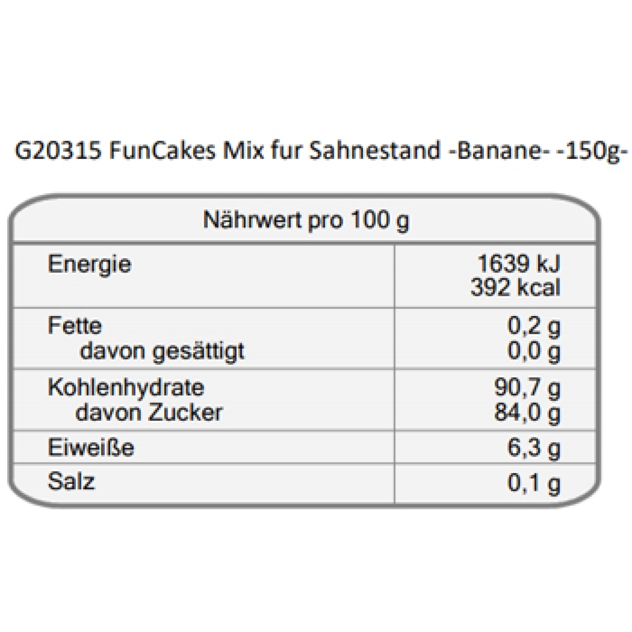 Sahnefest "Banane", 150 g, FunCakes