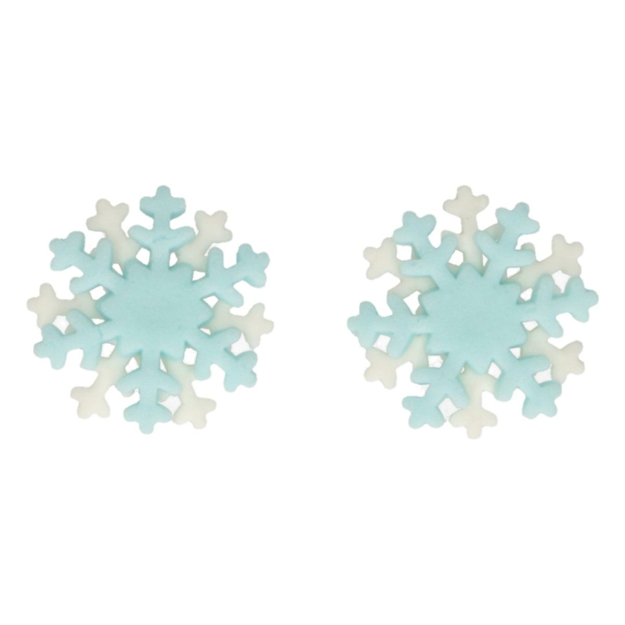 FunCakes, Zuckerdekor "Frozen Snowflakes", Eisblau & Weiß, 12 Stück