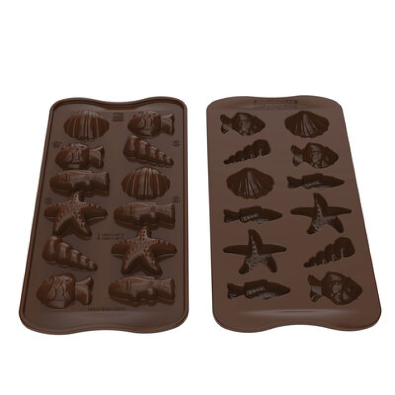 Schokolade Gießform für Lollies/Bonbons, 5 Meerestiere