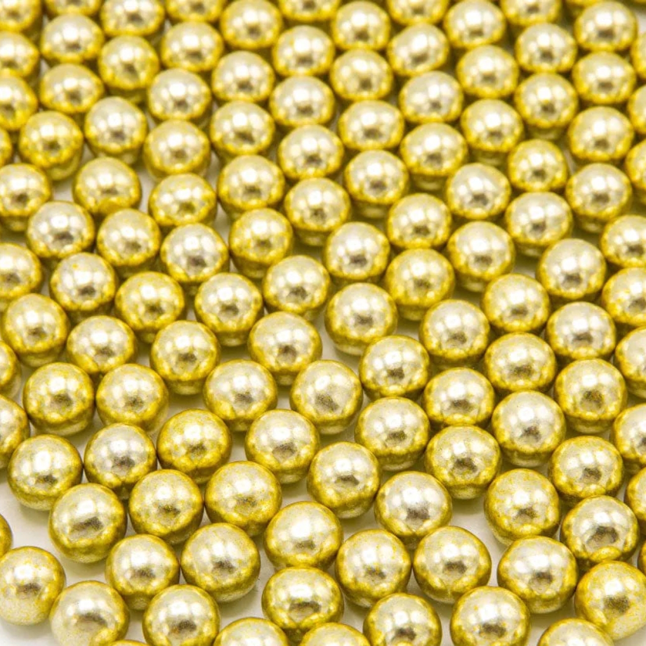 XL-Schokoperlen "Candy Choco Pearls", 10 mm, Farbe: Gold, 70 g, FunCakes