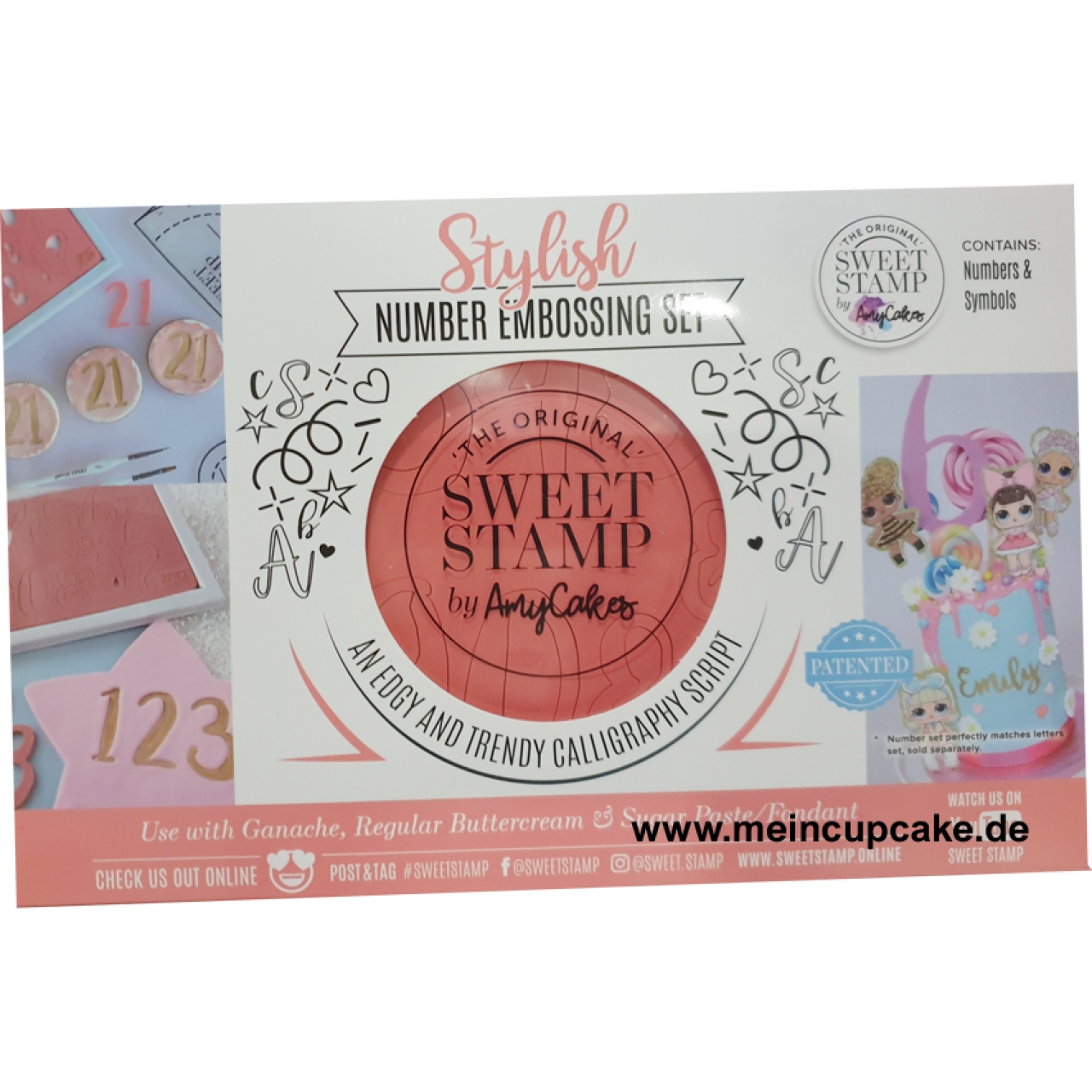 Sweet Stamp Fondant Stempel Zahlen & Symbole Set 'Stylish'