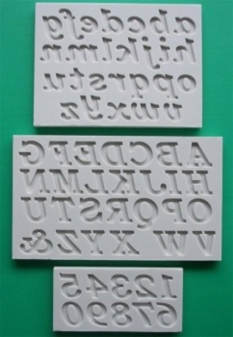 Fondantform 'Zahlen & Buchstaben' 1,8 cm