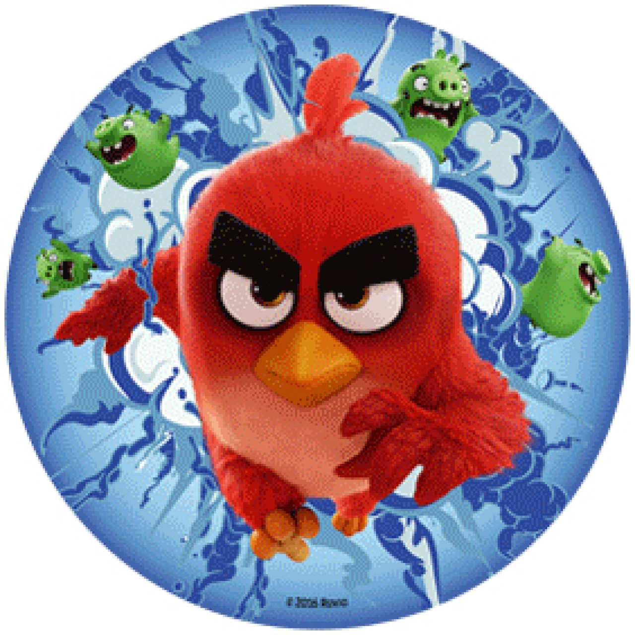 Tortenaufleger "Angry Birds" aus Oblatenpapier, Red, 21 cm