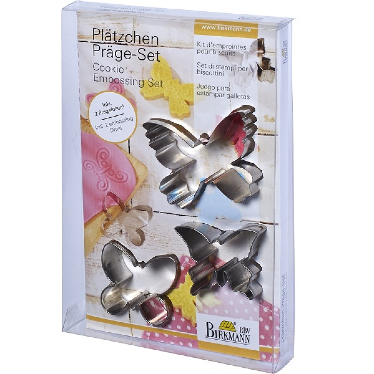 Birkmann Ausstecher-Set Schmetterlinge mit Prägematte