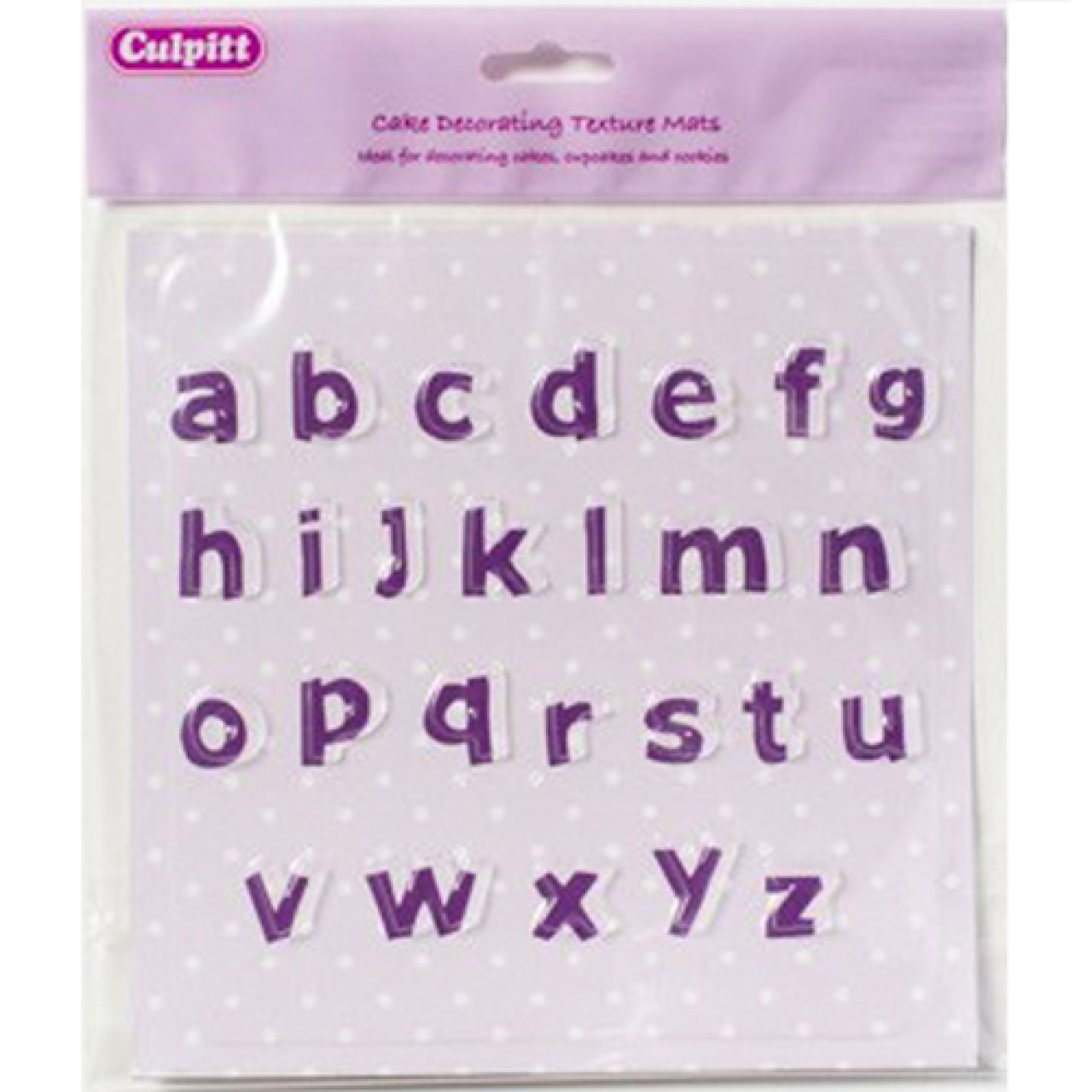 Culpitt Gießform für Essbare Buchstaben ca. 1,5 cm, kleine Buchstaben
