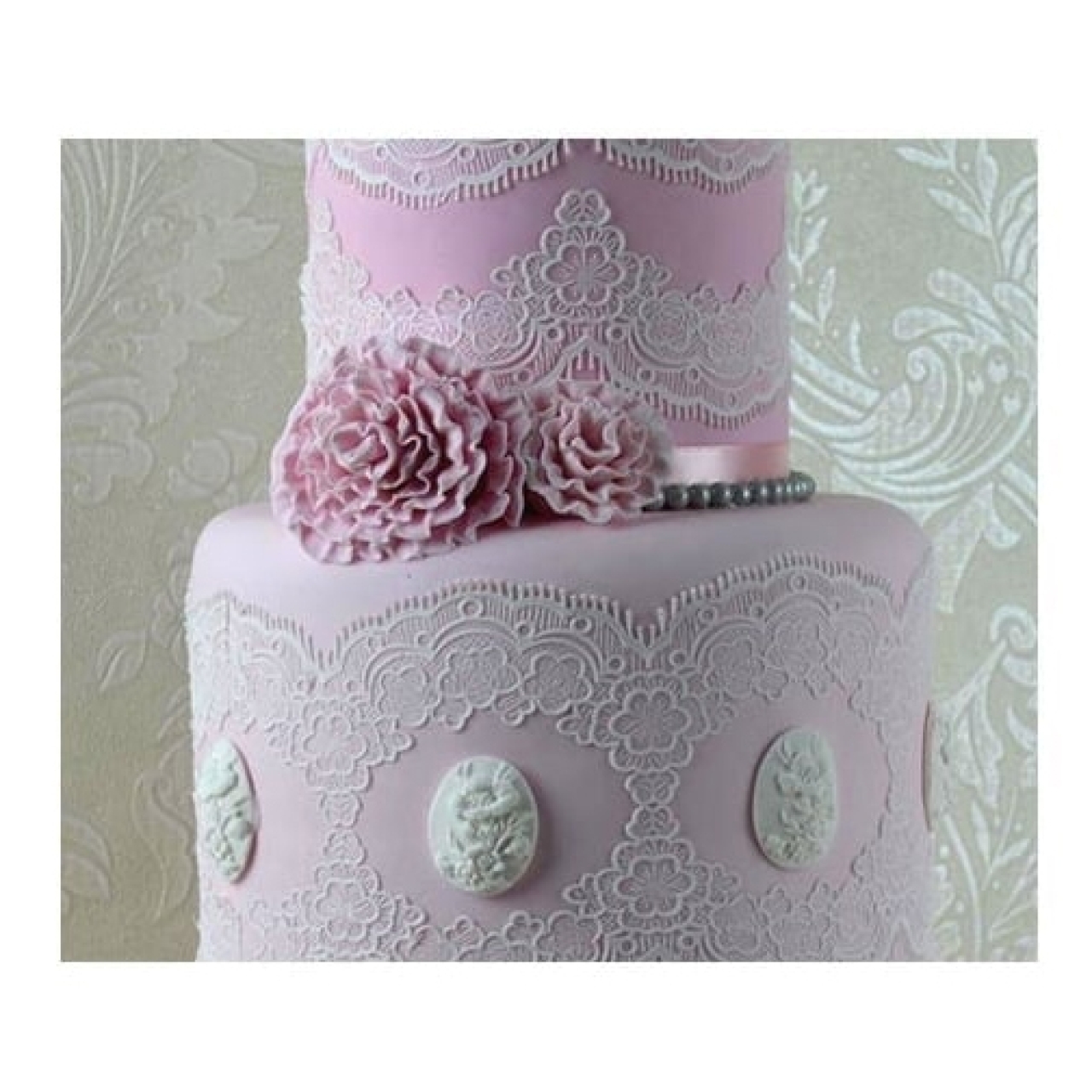 Cake Lace Silikonform für essbare Spitze "Tiffany'' 37,5 x 13 cm
