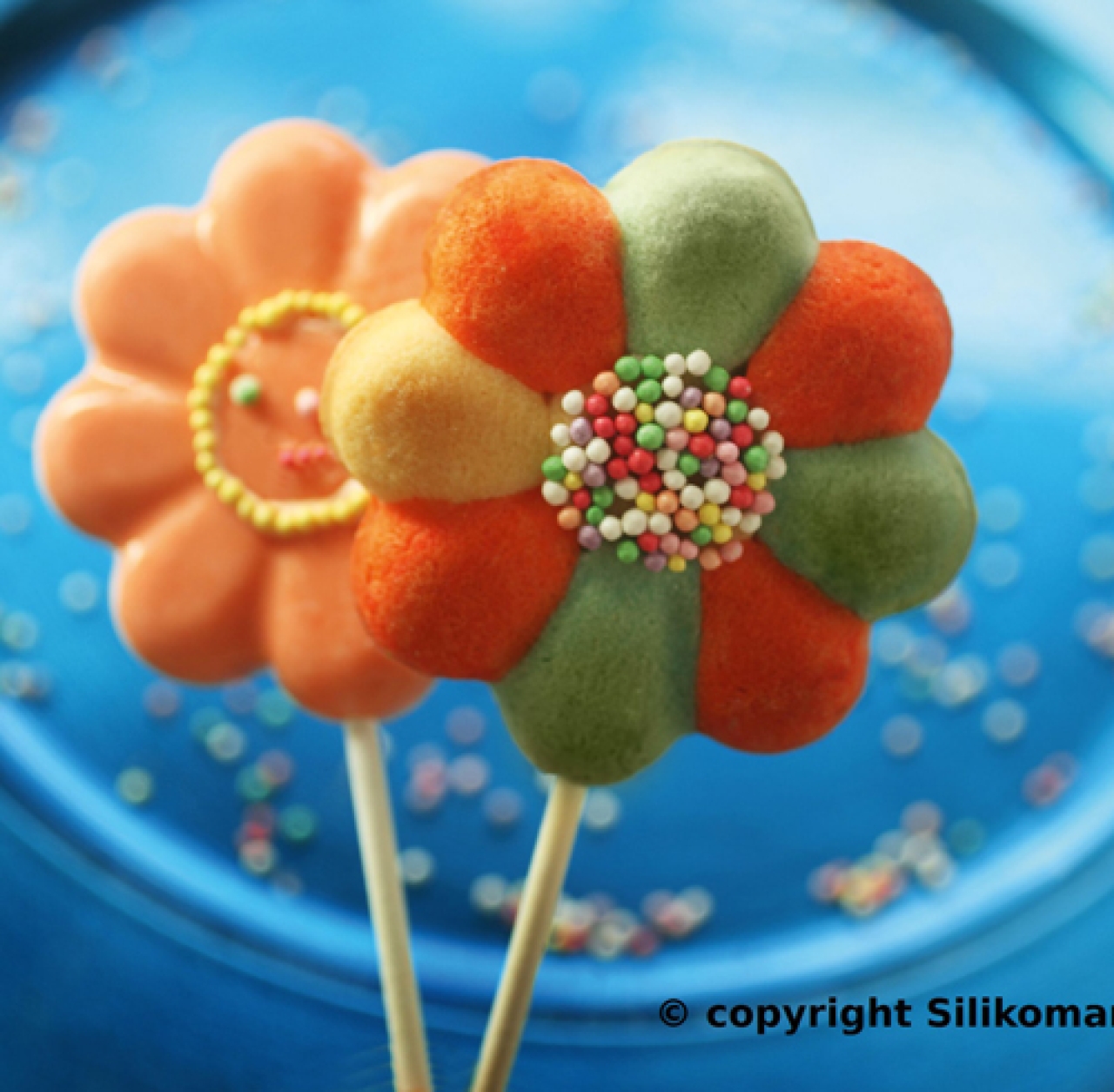 Silikon-Backform "Blumen-Cakepops" Durchmesser 7,5 cm