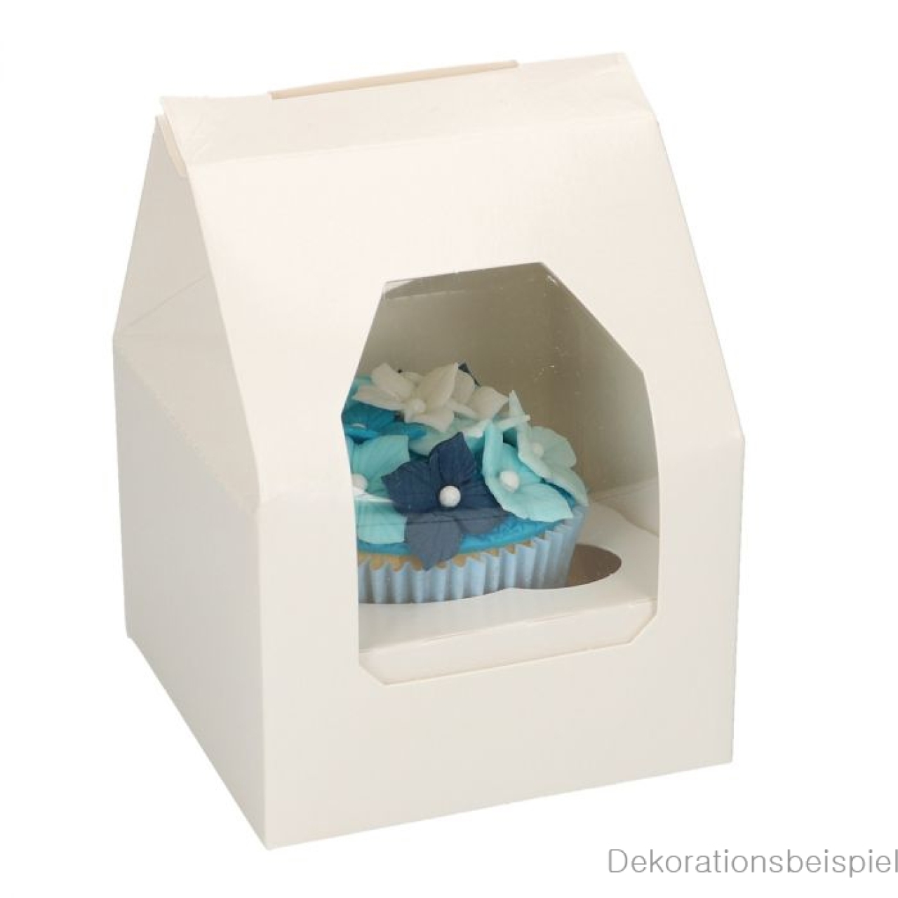 Cupcake-Boxen Single mit Giebel und Fenster