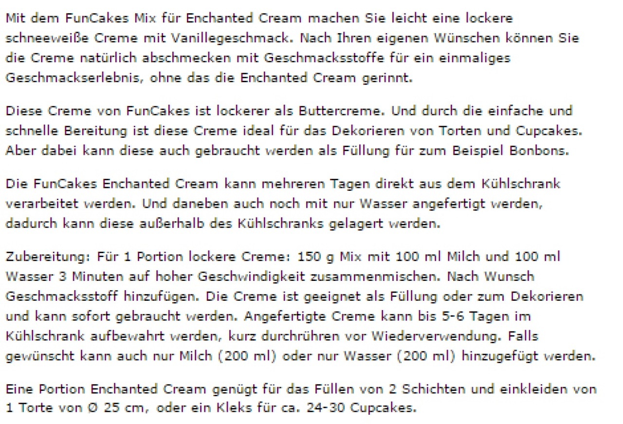 Frosting Mischung "Enchanted Cream" 900 g