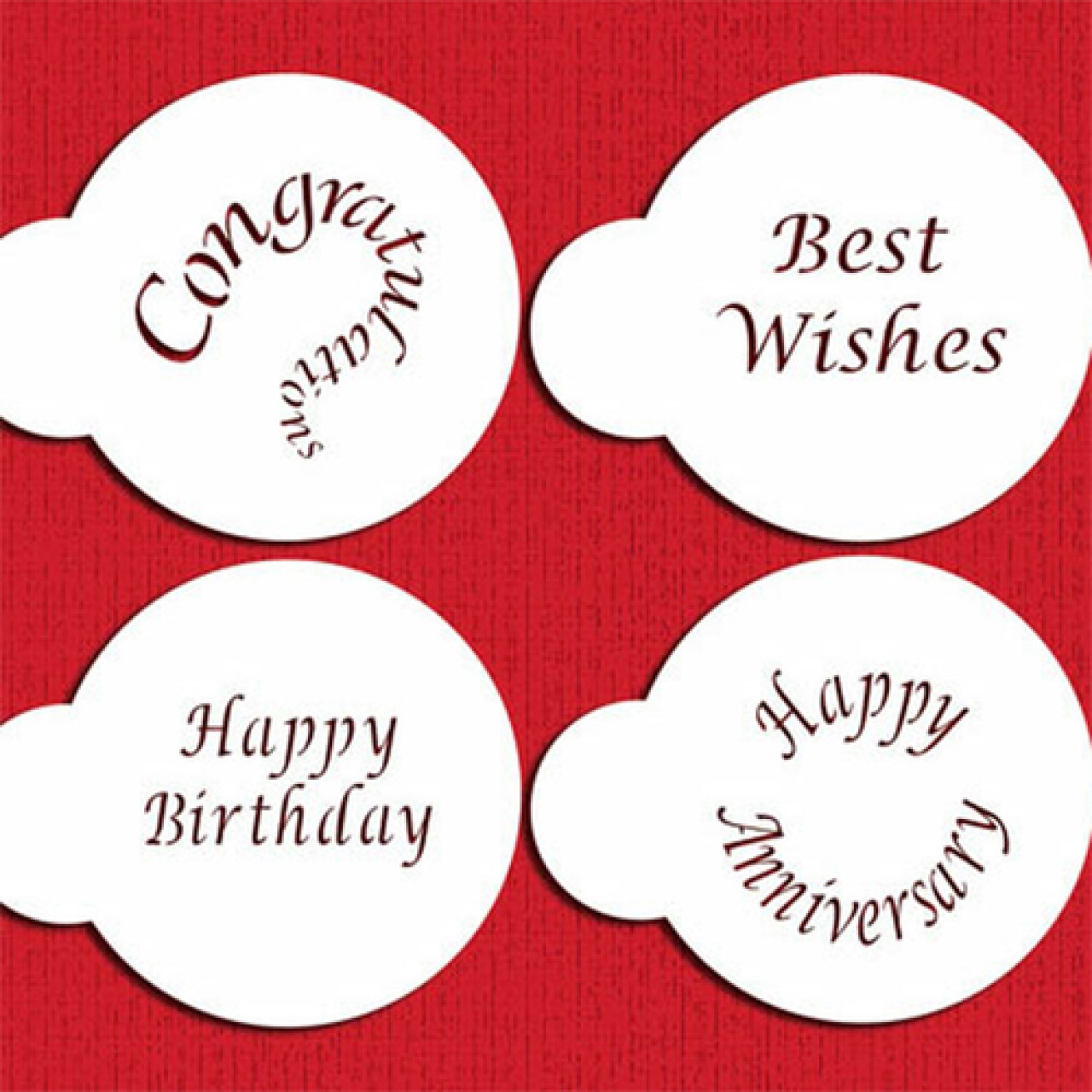 Culpitt Cupcake-Schablone 'Happy Birthday', 5 cm