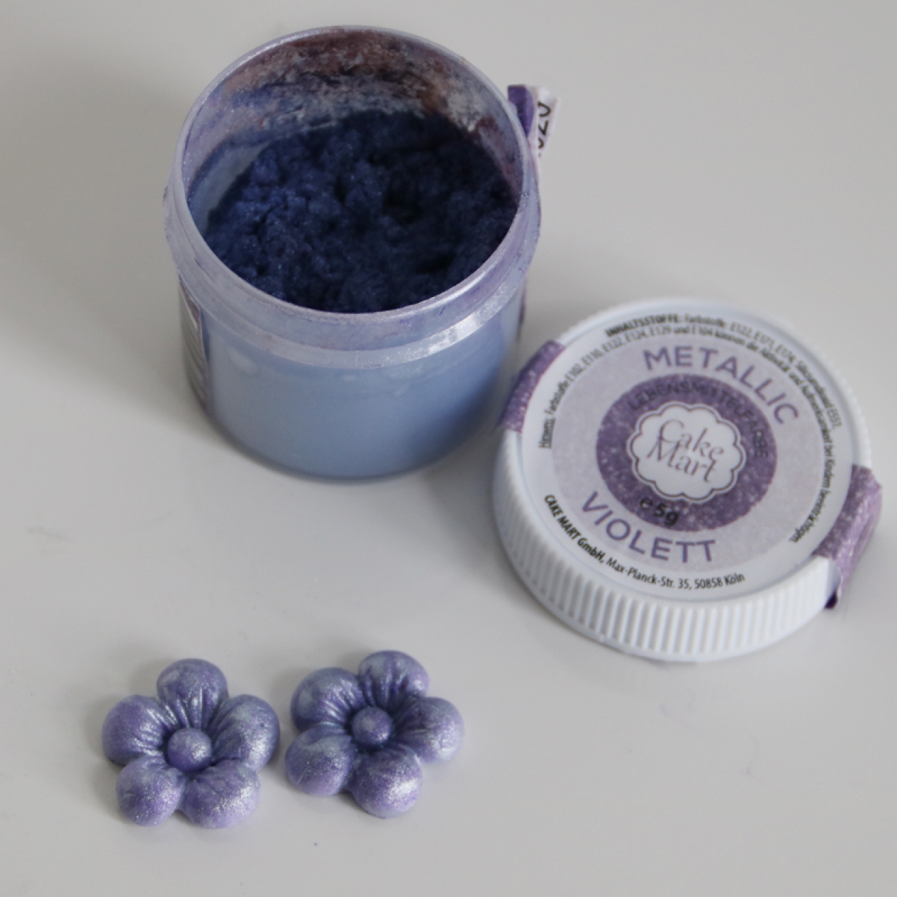 CAKE MART Lebensmittelfarbe Pulver Metallic "Violett", purple, 5 g