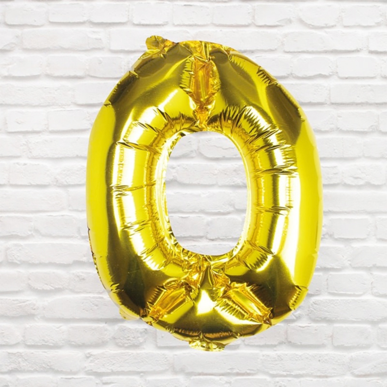 Folienballon Zahl 0 Gold