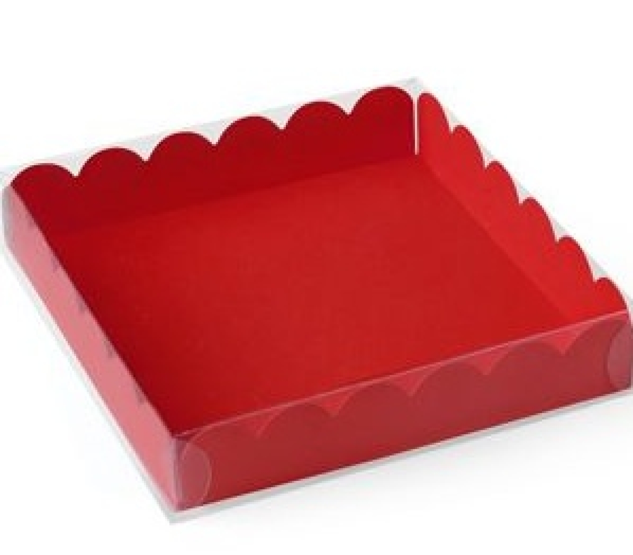 Macarons-Schachtel mit Deckel, für 9 Macarons/Kekse, rot