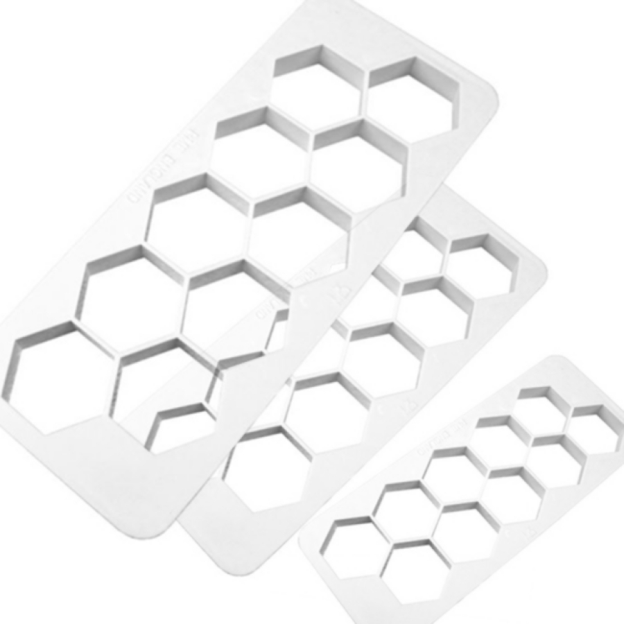 PME Fondantausstecher-Set "Hexagon", 3-teilig