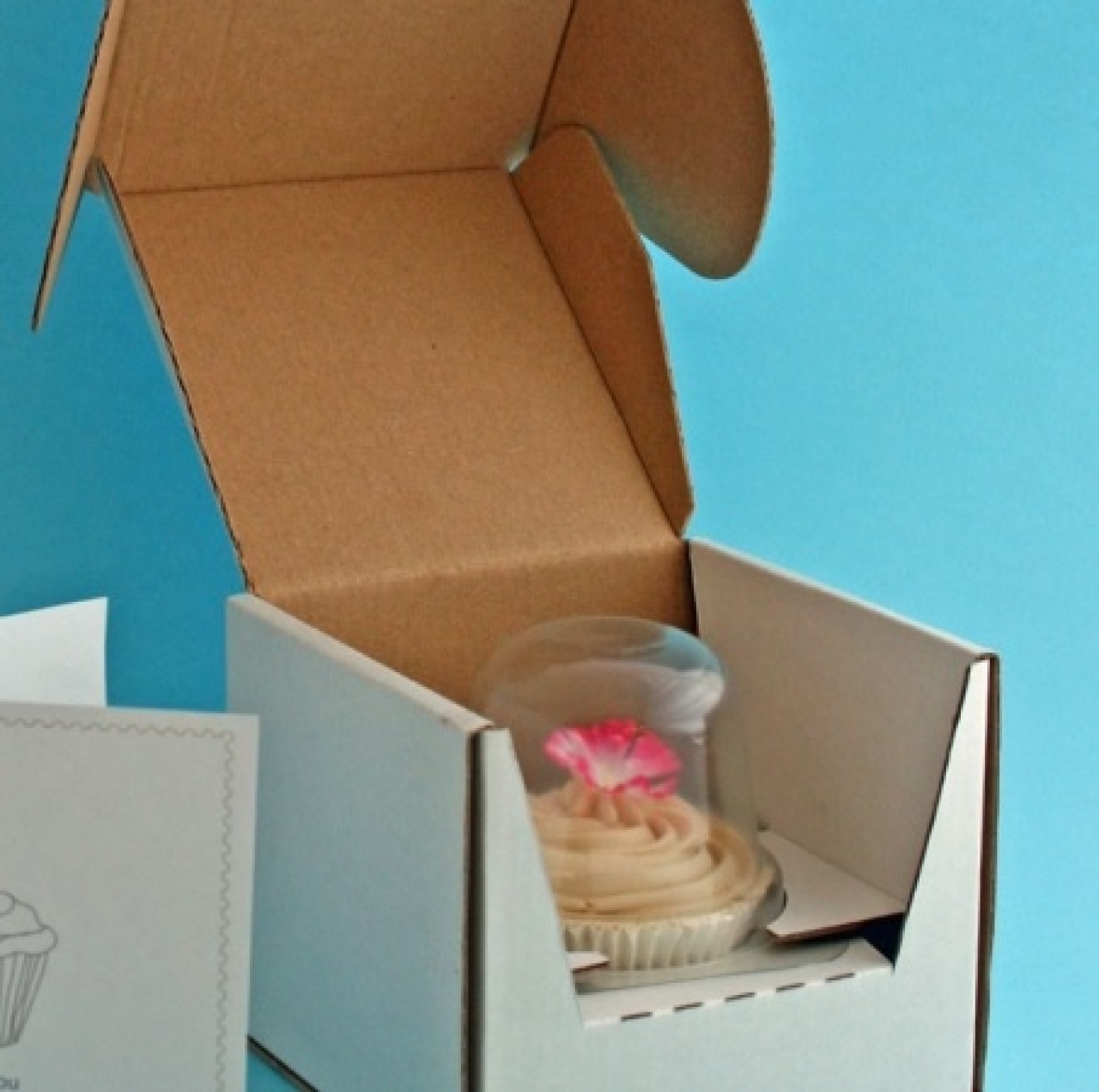 Cupcake Transportbox für 1 Cupcake, versandgeeignet