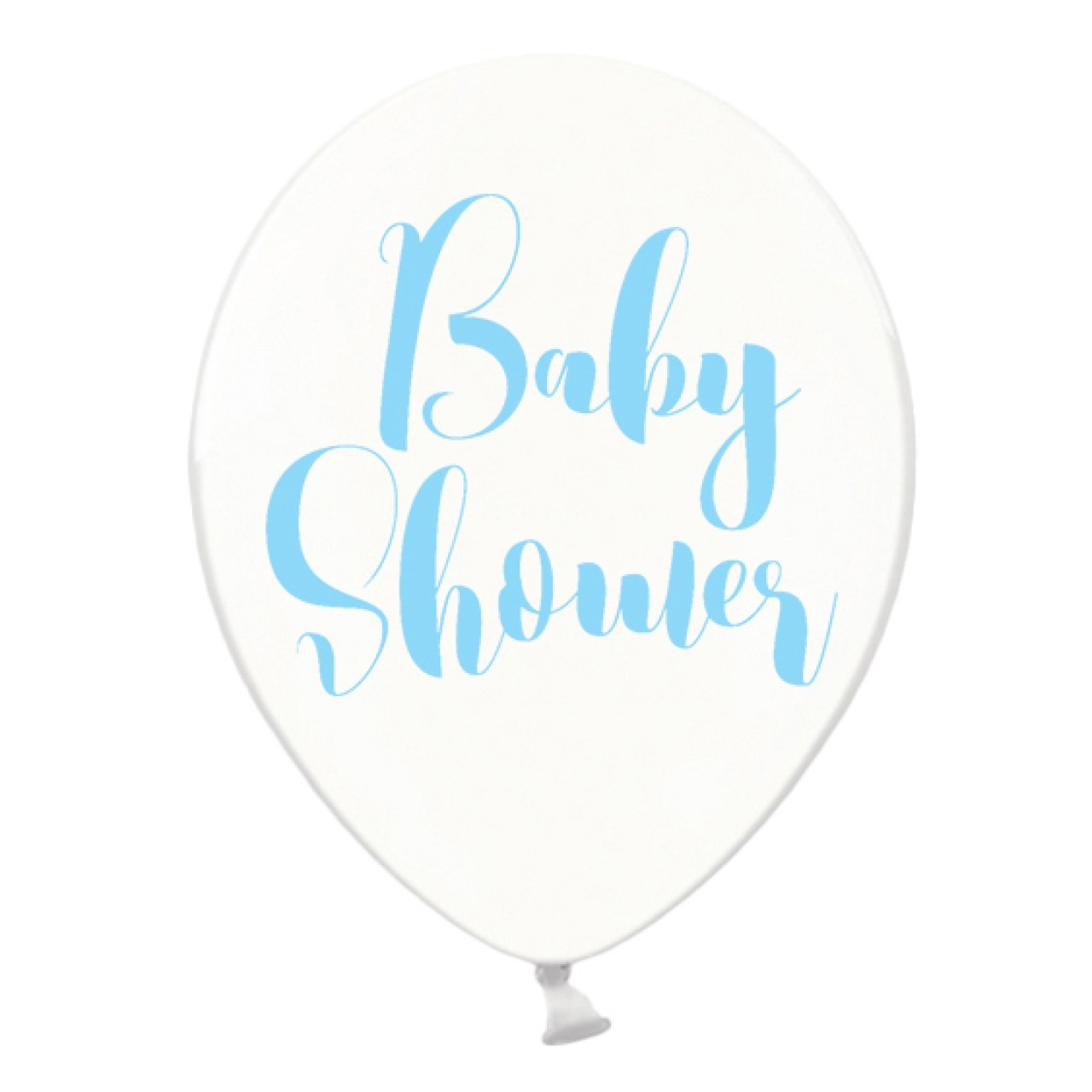 Luftballon Baby Shower Blau 6 Stk. durchsichtig