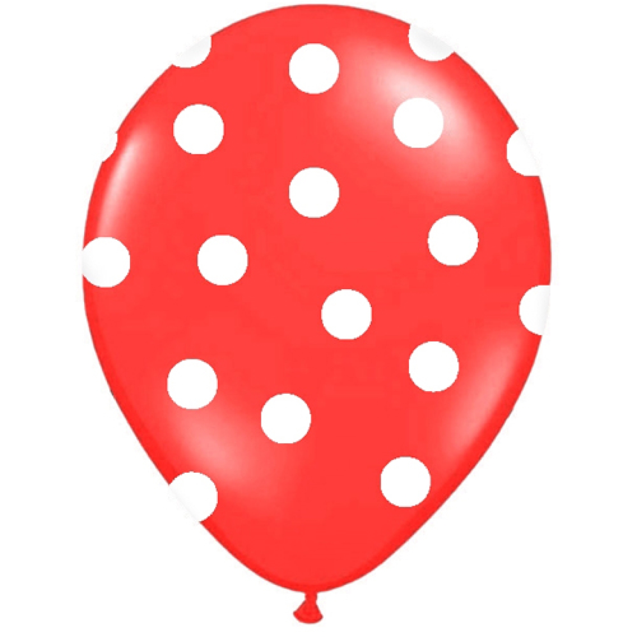 Luftballons Rot mit weißen Punkten