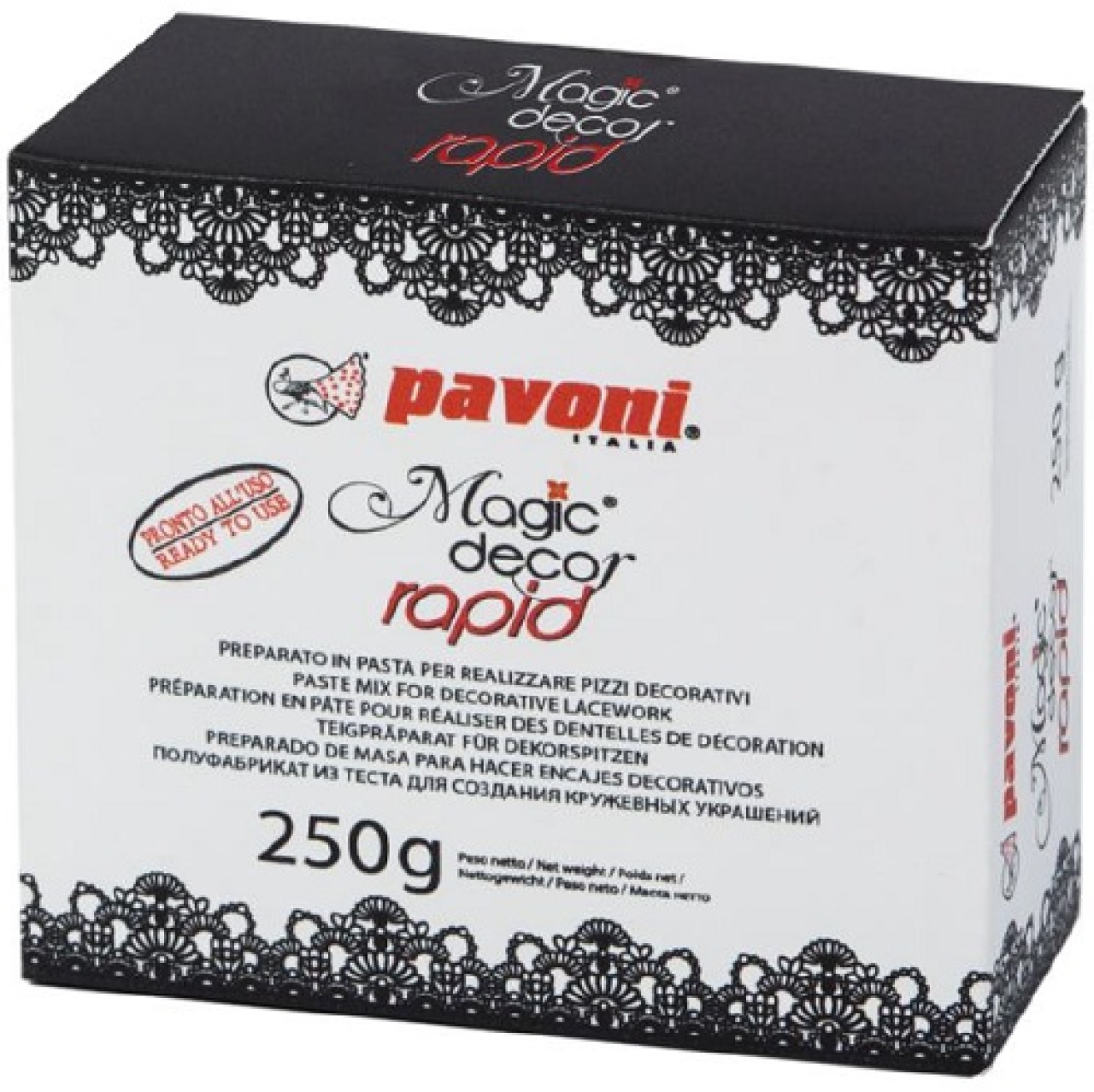 Pavoni Magic Decor Rapid, Essbare Spitze, 250 g