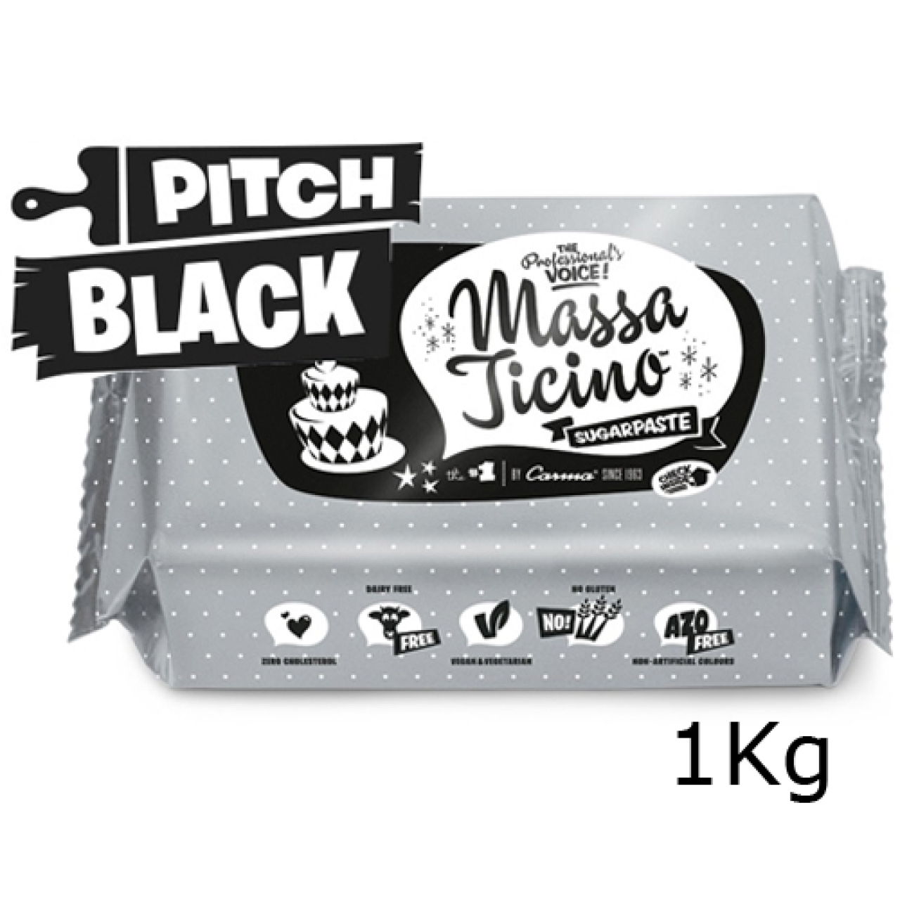 MTT Massa Ticino Tropic Fondant Ausrollfondant schwarz, 1 kg