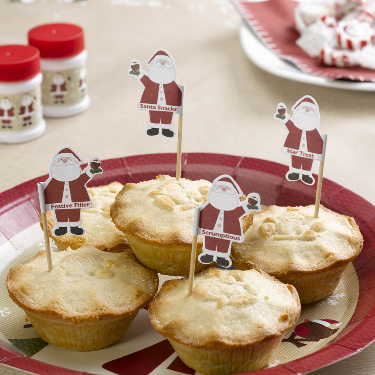 20 Dessert Picker -  Motiv: Weihnachtsmann