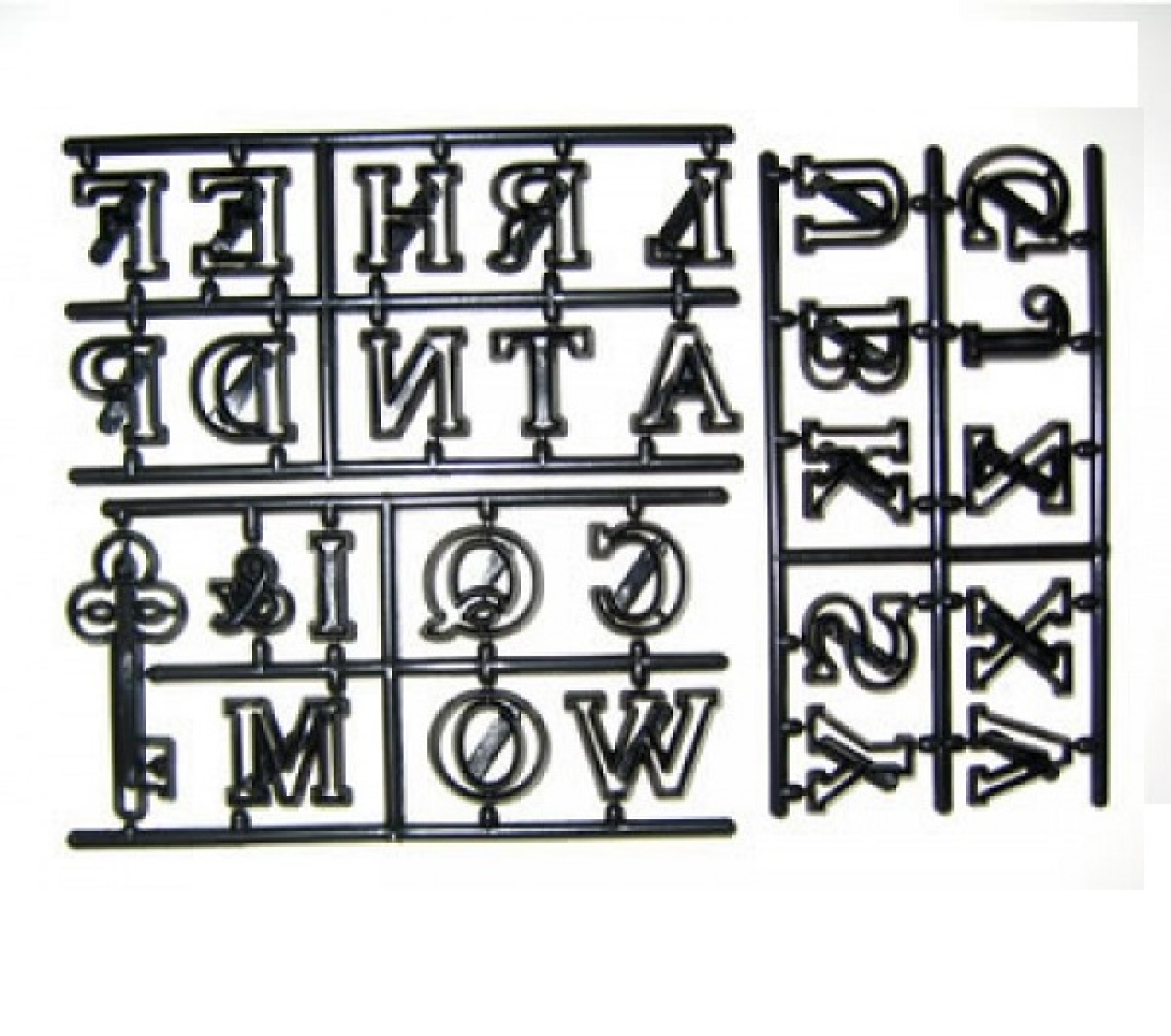 Patchwork Cutters Set 'Große Buchstaben und Schlüssel', 2,5 cm