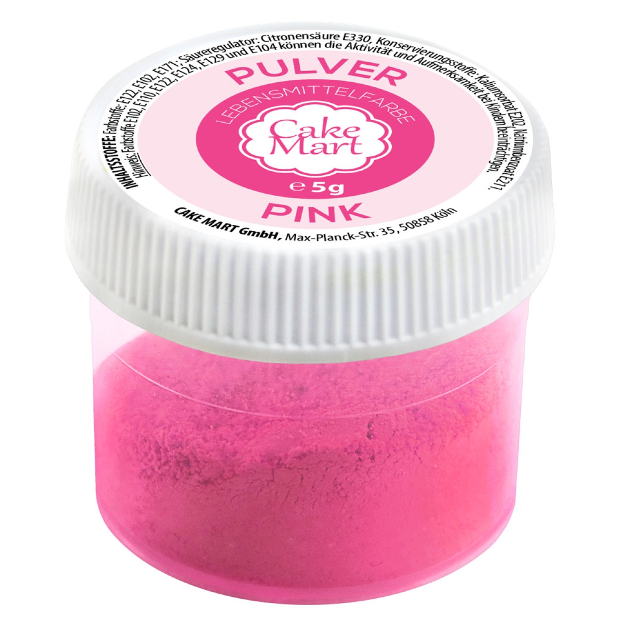 Pulverfarbe pink Dose für Lebensmittel