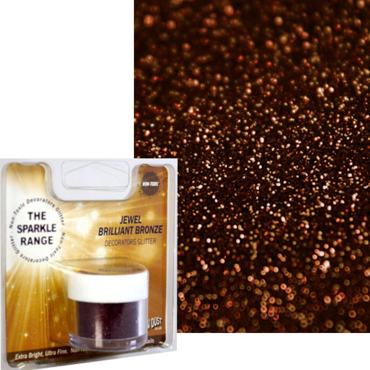 Rainbow Dust Deko-Glitzerstaub, "Brilliant Bronze", 5 g