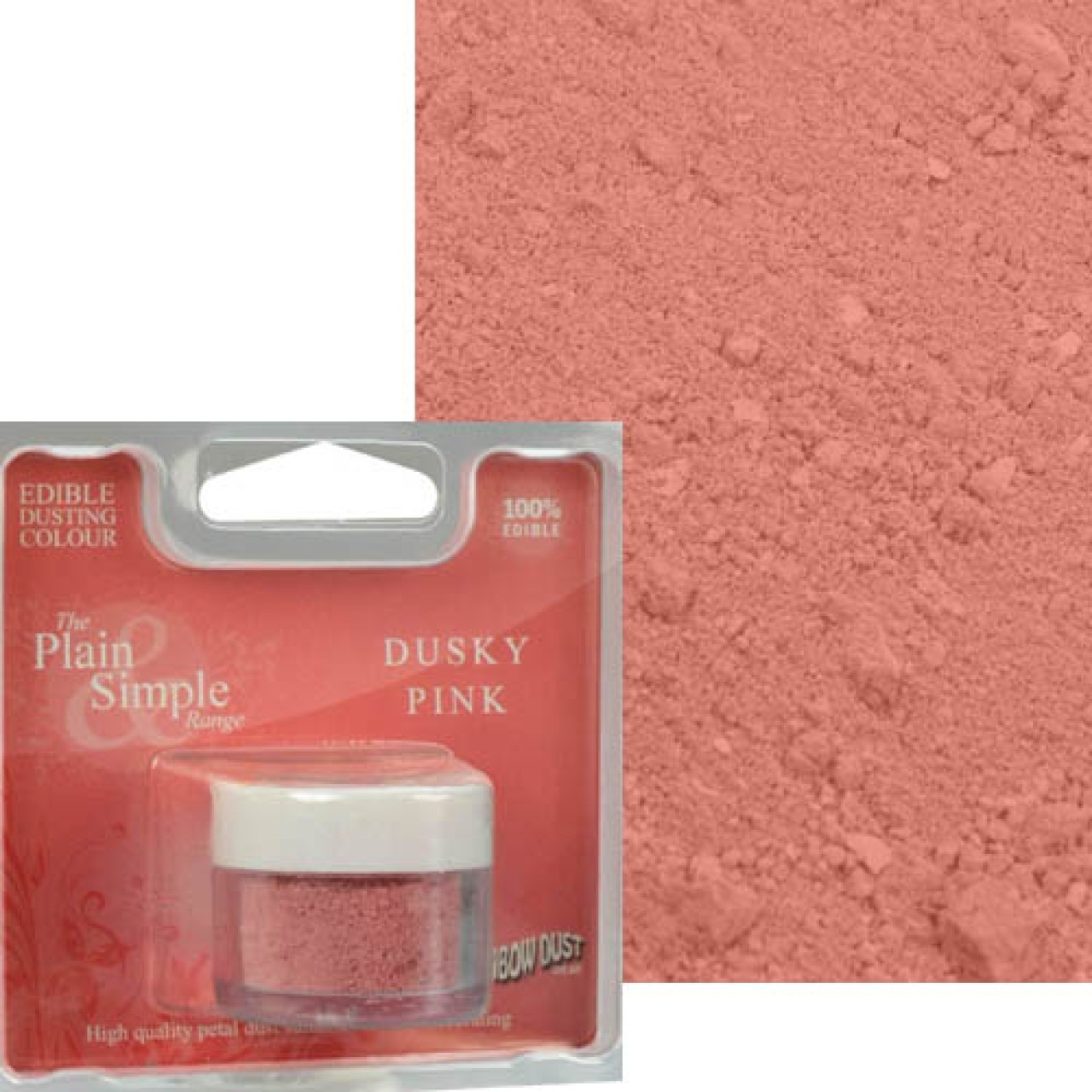 Rainbow Dust Lebensmittelfarbe Pulver "Dusky Pink", rosa, 5 g