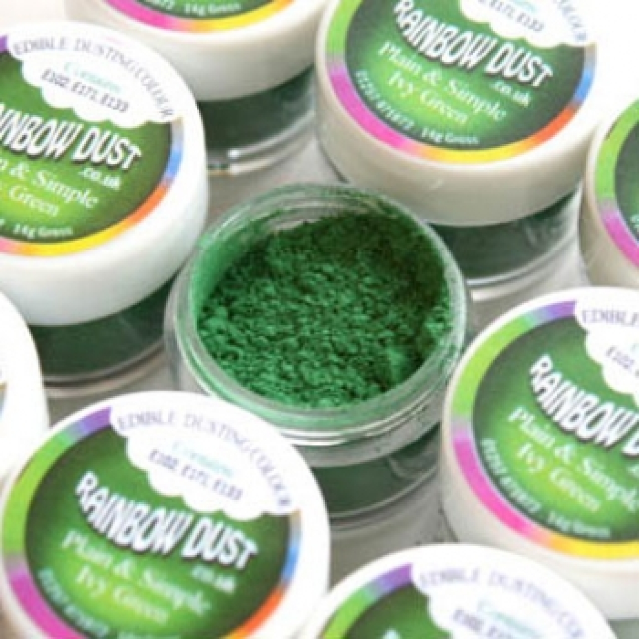 Rainbow Dust Lebensmittelfarbe Pulver "Ivy Green", Efeu-grün, 3 g