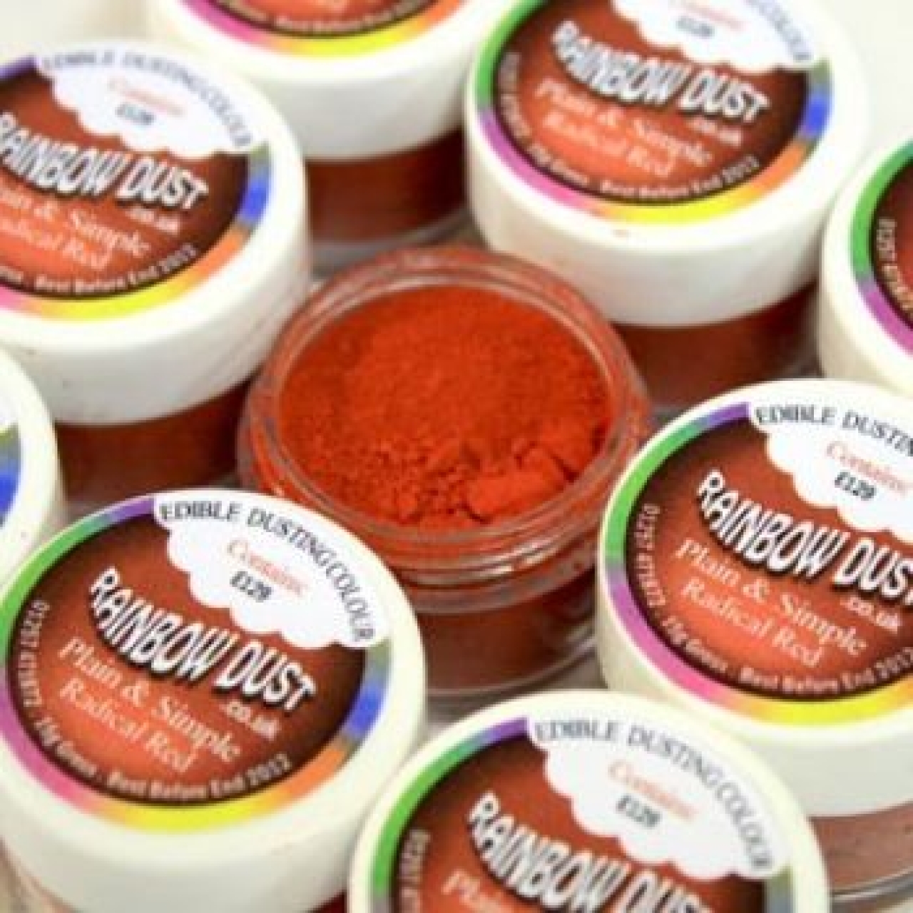 Rainbow Dust Lebensmittelfarbe Pulver "Radical Red", rot, 2 g
