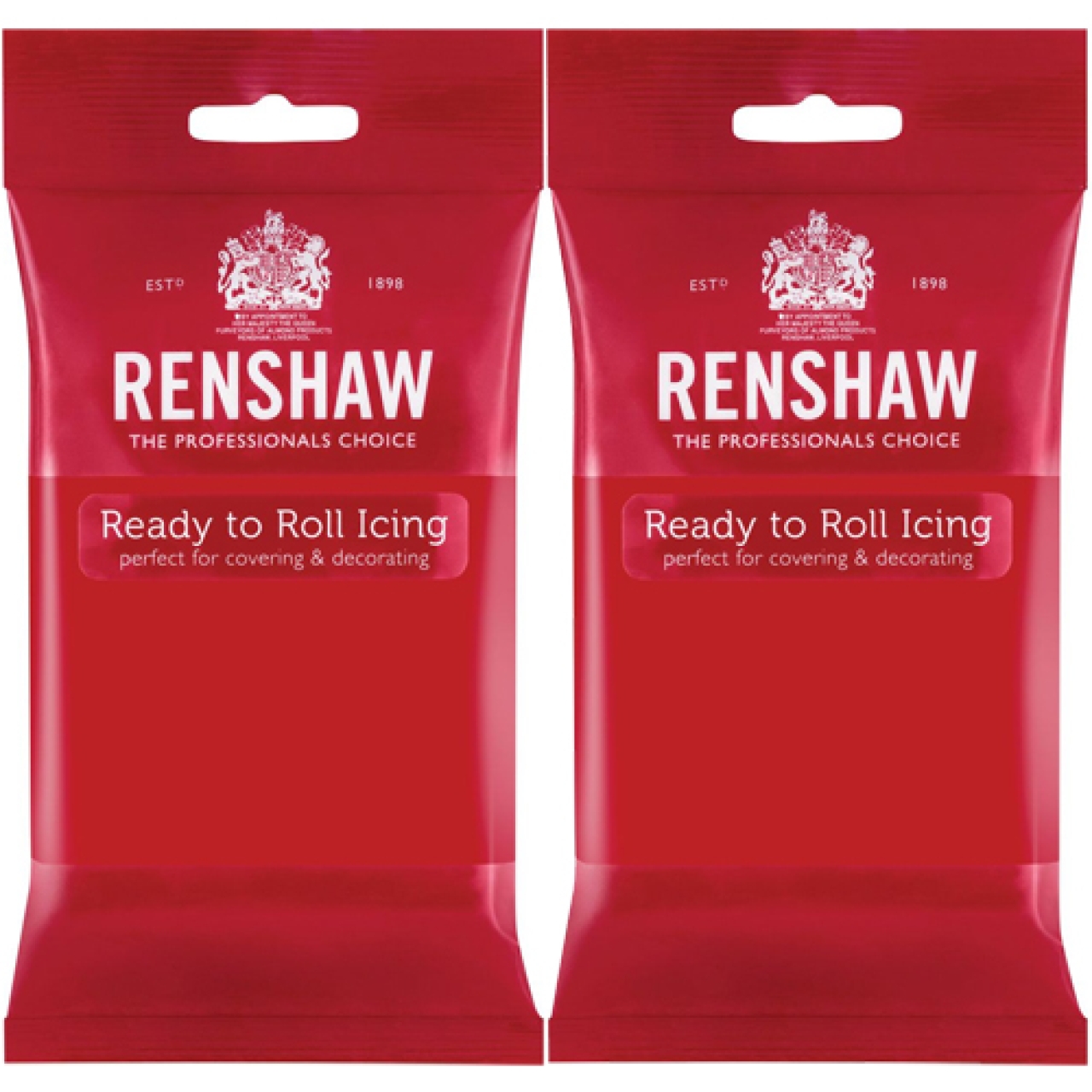 Renshaw Fondant Ausrollfondant, PRO Red, rot, SET, 500 g